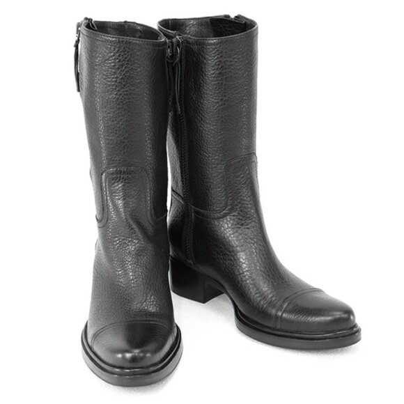 Miu Miu Black Calzature Bisonte Nero Boots  35 - Picture 2 of 15